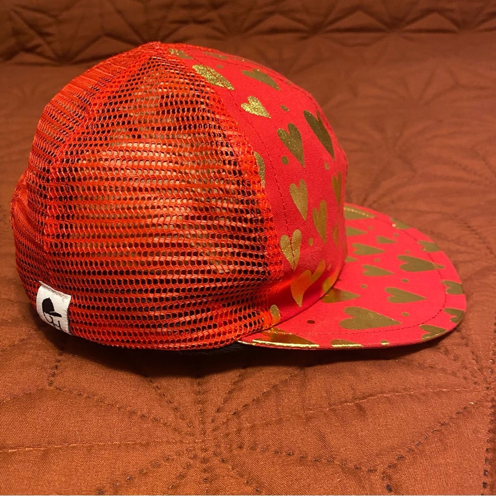 George Hats Toddler Size Red and Gold Retired Pattern SnapBack Flat Brim Hat